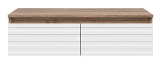 Консоль подвесная под раковину Brevita Dakota DAK-009080-19-012Я 80см дуб Галифакс олово/белый